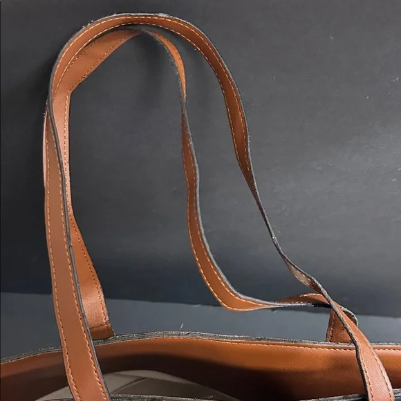 Beige Tote with Brown and Black Accents - Picture 15 of 17